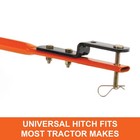 Pull Behind Tow Spreader Mower Tractor Seed Fertilizer Hitch 130 Lb Agri-fab