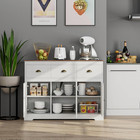 Buffet Cabinet Storage Kitchen Sideboard Farmhouse Buffet Server Bar Wine Cabine