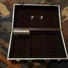 Locking Cassette Case Holds 24 Cassettes Brown Vinyl From 1980   s With Two Keys 