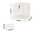 10  Clear Acrylic Wedding Gift Card Box Lock Key Thank You Sign Party Events
