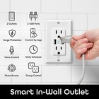 Geeni - Current Plus Charge 2-outlet 2-usb Smart Outlet With Voice Control