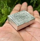 999 Silver Handmade Trinket Kajal Casket Jewelry Hinged Box  30 X 37 Mm   23gm