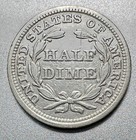 1853 Arrows  Seated Half Dime   Xf  Details   2227