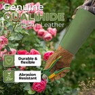 Handlandy Long Gardening Gloves For Men Women leather Garden Yard Gauntlet Glove