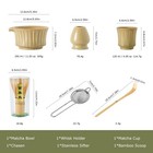 Beige Matcha Whisk Set With Ceramic Bowl  Whisk  Scoop  Sifter  Holder   Tast   