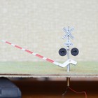 2 X Ho Scale Railroad Crossing Signal Arm Gate Stop Lever Flasher 2 Tracks  s2