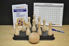Table Shuffleboard Bowling Pins   Regulation Pinsetter   Ball   Rules Book bag