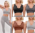 Women Comfy Notch Bra Stretch Vest Running Gym Yoga Bra Workout Fitness Shaper