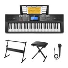 Donner Dek-200 61 Key Electronic Keyboard With Stand Bench 300 Tones 300 Rhythm