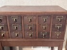 Mid-century Modern 15-drawer Library Card Catalog Apothecary  Etc