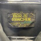 Vintage Bar-m Rancher Western Shirt Men Size Large Black Long Sleeve Pearl Snap