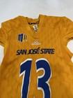 Game Worn Used Adidas San Jose State Spartans Sjsu Football Jersey Large 10  13
