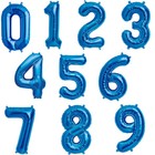 16  Blue Letter Number Foil Balloon Birthday Wedding Celebration Party Decor Us