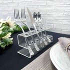 Plymor Clear Acrylic Flatware Display Stand  3 25  H X 7  W X 3  D
