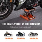 Uimoso Motorcycle Scissor Jack Lift 1100 Lbs Wide Deck Hoist Stand For Atvs Bike