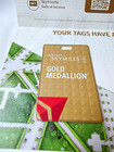 Set Of 1 - 2026 Delta Gold Medallion Bag Tags Luggage Travel Status  metal Tag 