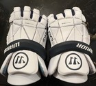 Warrior Evo Bone System Full Finger Lacrosse Gloves White Gray