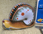 Vintage Woniu Fatiaowanju Tin Litho Wind Up Snail Toy In Original Box