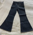 Vtg Levi   s Student Big Bell Bottom Deadstock Blue Jeans Denim Orange Tab W25 L28