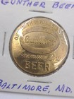 Vintage Gunther Premium Dry Beer   Good Luck From Gunther   Token Coin