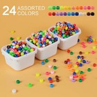 Simetufy 1200 Pcs Pony Beads Plastic Beads For Bracelet Making  Multi-colored Be
