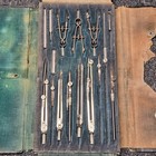 Vintage No  114 German Drafting Set Large Incomplete Compass Ruling Pen Kit