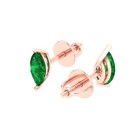 1 Ct Marquise Cut Solitaire Studs Gemstone Solid Rose Gold Earrings Screw Back