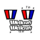 Set Of  4  Wellcraft Boat Decals Scarab Racing Fishing Vintage Wc01 Replacement