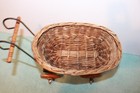 Vintage Victorian Wicker Lace Baby Doll Buggy Pram Carriage Stroller