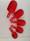 New Tupperware Set Of 5 Measuring Scoops 50-250ml Red  Free Shipping  