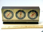 Vintage Springfield Instrument Desktop Barometer Thermometer Humidity Gage