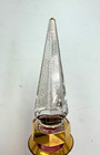 Vintage Bohemian Cranberry Crystal Decanter 18 25  H W gold Accents Moser 