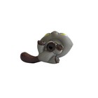 Littlest Pet Shop Toys Bobble Head Short Hair Cat  2215 Grey Cat Yellow Eyes