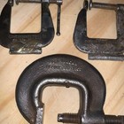 3 Vintage C Clamps   J H Williams co  Vulcan No 1   2 Cincinnati Tool Co  No 51