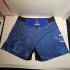 Men s Reebok Authentic  ufc Gladiator Shorts Blue Medium 32  Excellent Condition 