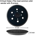 6 Inch Hook   Loop Sanding Pad With 6 Holes - Ideal Replacement For Ridgid R2611