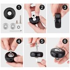 Set Of 4 Luggage Suitcase Replacement Wheels Repair Kit 50x18mm
