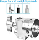 2 Piece Swivel 2 5  Light Stand Adapter  Versatile Heavy Duty Head Clamp Mount A
