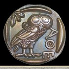 440-404 Bc Ancient Greek Coin Athena And Owl - Silver Plated Tetradrachm 20mm