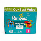 Pampers Baby Dry Disposable Baby Diapers  size 3  - 216 Count