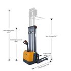 Apollolift 3300lb Full Electric Walkie Pallet Forklift Stacker 118 straddle Legs