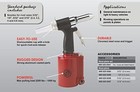 Chicago Pneumatic Cp9882 Air Hydraulic Riveter Rivet Gun W  Variable Nose Pieces