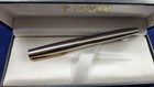 Parker Frontier Stainless Steel Brushed Metal Fountain Pen Chrome Body