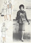 1960s Vintage Vogue Sewing Pattern B34 Suit Jacket Skirt Blouse Scarf 1382  Dior