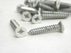 100 Pcs -  8 X 1  Phillips Flat Head Sheet Metal Screws Zinc Painted White Head