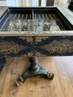 Antique 19th Century Qing Chinese Gilt Black Lacquer Export Game Table