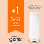 Diaper Genie Signature Pail  White  1 Diaper Pail  1 Easy Roll Refill 9 Bags