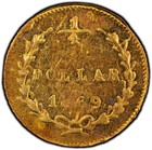 1869 Bg-830 California Fractional Gold 25c     Pcgs Genuine     Rare Variety