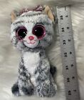 Ty Silk Beanie Boos Kiki Grey Tabby Cat Kitten Plush 6  Stuffed Animal Toy