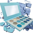 Blue Eyeshadow Palette 15 Colors Eyeshadow Palette High Pigmented 